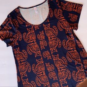 Lularoe Classic T Cats Meow Kitty NEW L